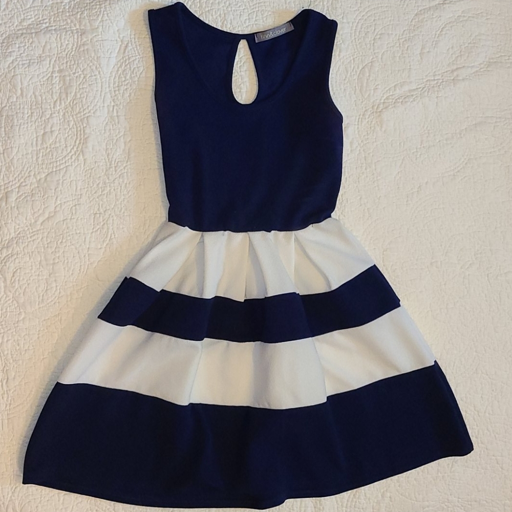 Women's Blue & White Dress